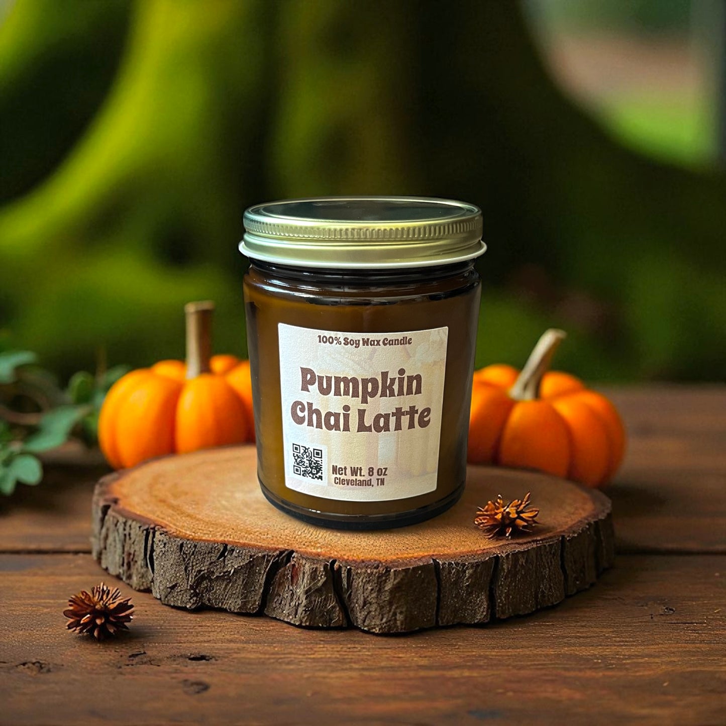Pumpkin Chai Latte: Soy Wax Candle (8oz)