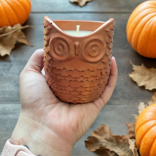 Vanilla Pumpkin Marshmallow Owl Candle