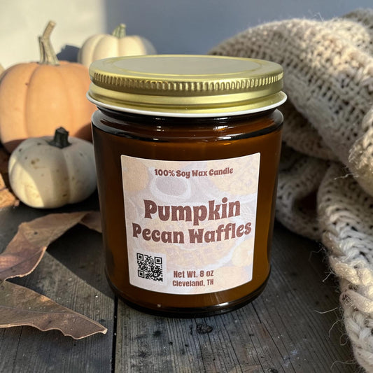 Pumpkin Pecan Waffles: Full Size Candle